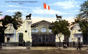 De Hoofdingang van de Tentoonstelling, Lima, Peru, ca. 1900s