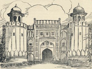 De Hoofdingang - Lahore Fort, 1936