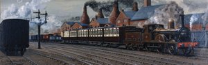 De Manchester Express nabij Stoke-on-Trent