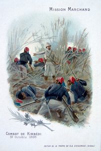 De Marchand-expeditie: gevechten bij Kimbedi, Congo, 19 oktober 1896 door Unbekannt