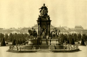 Het Maria Theresia Monument, Wenen, Oostenrijk, ca. 1935 door Unbekannt