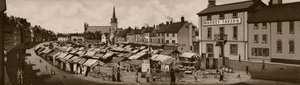 De markt, ca. 1880 door Unbekannt