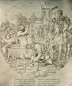 Het Martelaarschap van St. Johannes de Evangelist, 17e eeuw door Unbekannt