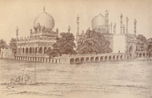 Het mausoleum van Ibrahim Shah, koning van Bijapur, in Bijapur, 1821, 1936 door Unbekannt