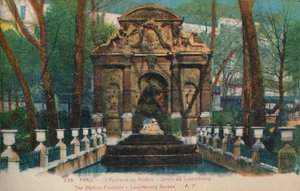 De Medici Fontein - Jardin du Luxembourg, Parijs, ca. 1920 door Unbekannt