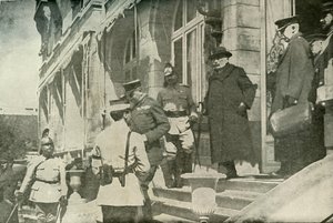 De ontmoeting van de Britse en Franse ministers van Oorlog, 1915, 1919 door Unbekannt