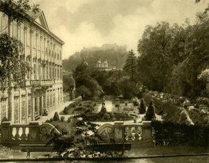 Het Mirabell Paleis en tuinen, Salzburg, Oostenrijk, ca. 1935 door Unbekannt