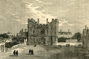 Het klooster van St. Jan van Jeruzalem, Clerkenwell - De poort vanuit het westen door Unbekannt
