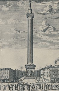 Het Monument van Londen, ca. 1685, 1920 door Unbekannt