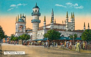 De moskee Rangoon, ca. 1888