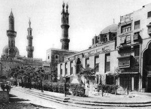 De moskee van El-Arhan, Caïro, Egypte, ca. 1920s door Unbekannt