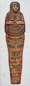 De mummiekist van een priesteres van Ammon-Ra uit 1600 v.Chr., c1935 door Unbekannt