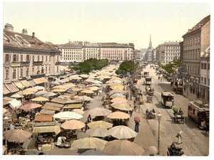 De Naschmarkt, Wenen door Unbekannt
