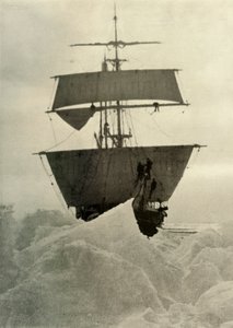 De Nimrod vastgehouden in het ijs, 1908 door Unbekannt
