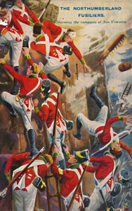 De Northumberland Fusiliers. Bestormen van de wallen van San Vincente, 1812, 1939 door Unbekannt