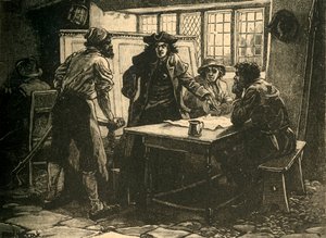 De Nottingham Kapitein en agitatoren in de White Horse Inn, Pentrich, Derbyshire, 1817 ca. 1890 door Unbekannt