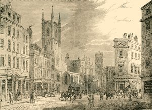 De oude Bank of England, gezien vanaf het Mansion House, 1890