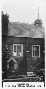 De Oude Hal, Staple Inn, Holborn, Londen, ca. 1920s