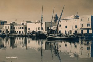 De oude haven van Bizerta, Tunesië door Unbekannt