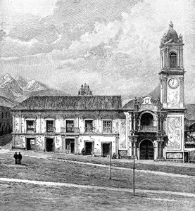 Het Paleis van het Congres, La Paz, Bolivia, 1895 door Unbekannt