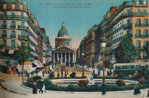 Het Panthéon en de Rue Soufflot, Parijs