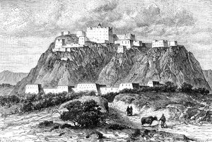 Het Potala-paleis in Lhasa, Tibet, in de 17e eeuw, ca. 1890