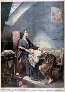 De Verarmde Familie, of De Zelfmoord, 1849, 1897 door Unbekannt