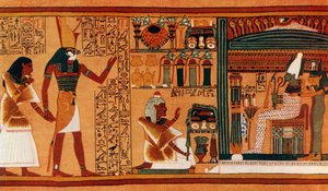 De presentatie van Ani aan Osiris, ca. 13e eeuw v.Chr., 1915 door Unbekannt