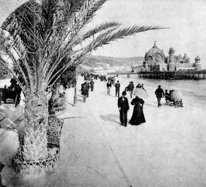 De Promenade des Anglais, Nice, Frankrijk, eind 19e eeuw