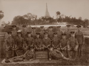 De Staf van de Kwartiermeesters van de 1e Royal Munster Fusiliers, Rangoon, Birma