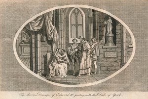 De koningin-weduwe van Edward IV neemt afscheid van haar zoon, de hertog van York, 1483, 1793