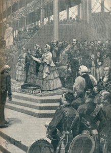 De Koningin opent het Crystal Palace, 1906