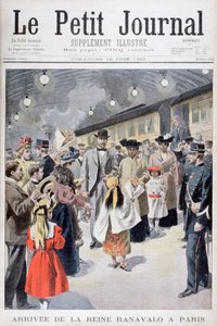 De Koningin van Madagaskar Ranavalo arriveert in Parijs, 1901 door Unbekannt