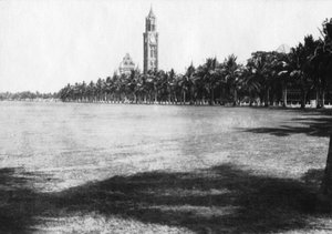 De Rajabai-toren, Universiteit van Bombay, India, ca. 1918 door Unbekannt