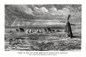 De Rat River Mennonietenreservaat, Manitoba, Canada, eind 19e eeuw