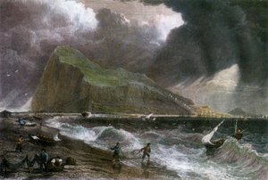 De Rots van Gibraltar, gezien vanaf de baai, 20e eeuw
