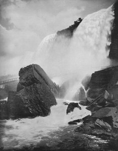 De rotsen onder de Amerikaanse waterval, 19e eeuw