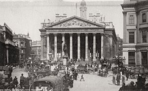De Royal Exchange, Londen, eind 19e of begin 20e eeuw