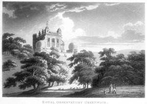 Het Koninklijk Greenwich Observatorium, Flamsteed House, Greenwich Park, Londen, ca. 1820 door Unbekannt