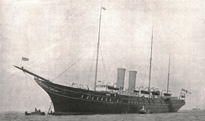 Het koninklijk jacht verlaat Cowes, Isle of Wight, 6 augustus 1902 door Unbekannt