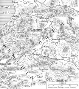 De Russisch-Turkse grenzen, 1915 door Unbekannt