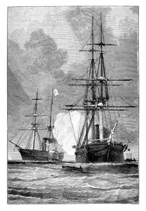 De San Jacinto, stopt de Trent, 1861 door Unbekannt