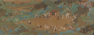 Het Shanglin Park: Keizerlijke Jacht, Ming of Qing-dynastie, 17e eeuw