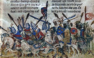Het beleg van Antiochië tijdens de Eerste Kruistocht, ca. 1200 door Unbekannt