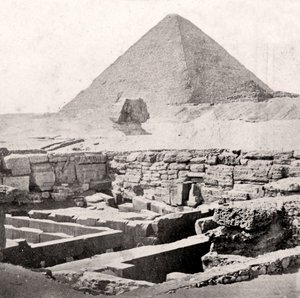 De Sfinx en de Grote Piramide, Egypte, begin 20e eeuw