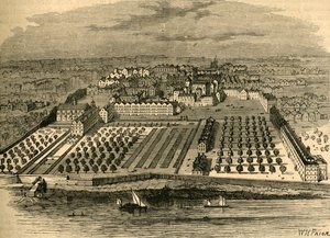 De Tempel in 1671. Uit een oud vogelvluchtzicht in de binnenste tempel, 1897
