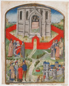 De tempel in Jeruzalem, uit de Postilla Litteralis Letterlijk Commentaar, 1450-75