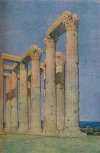 De Tempel van de Olympische Zeus in Athene, 1913