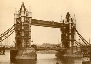 De Tower Bridge, Londen door Unbekannt