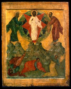 De Transfiguratie van Jezus, Russische icoon, begin 16e eeuw door Unbekannt